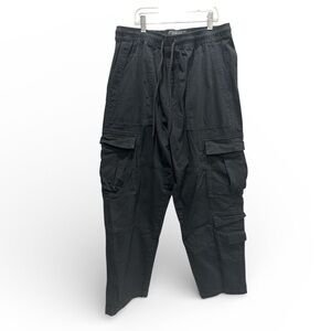 Arsenic Black Cargo Jogger Pants | Utility Streetwear | Size L/G